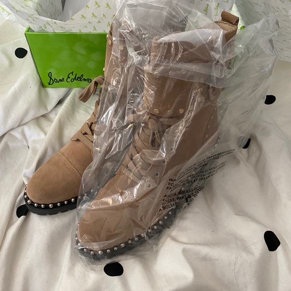 Sam Edelman JENNIFER suede combat boots - Picture 5 of 7